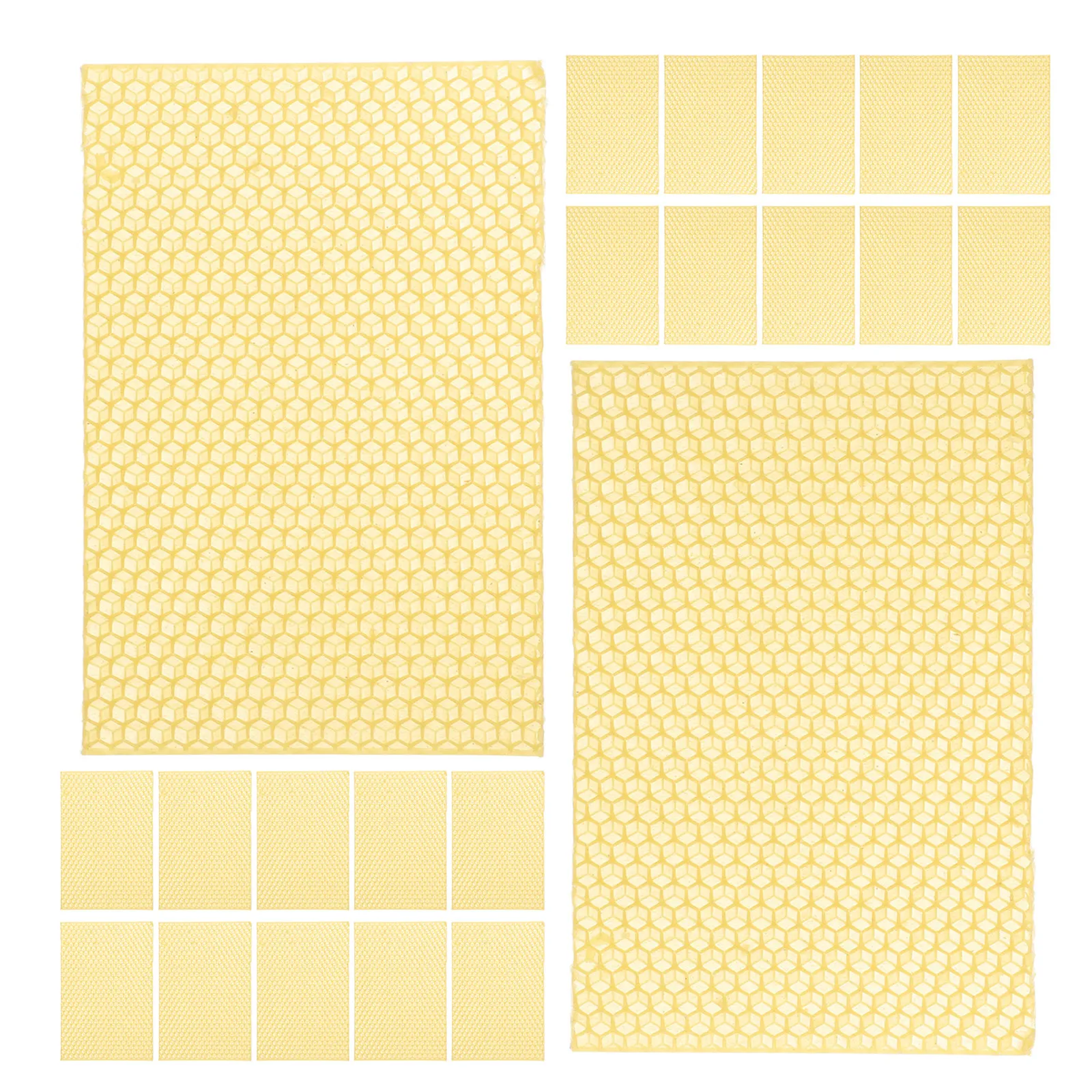 

30Pcs Honeycomb Wax Foundation Natural Beeswax Sheets for Beehive Frames Long-Lasting Beekeeping Natural Wax Sheets for Stable