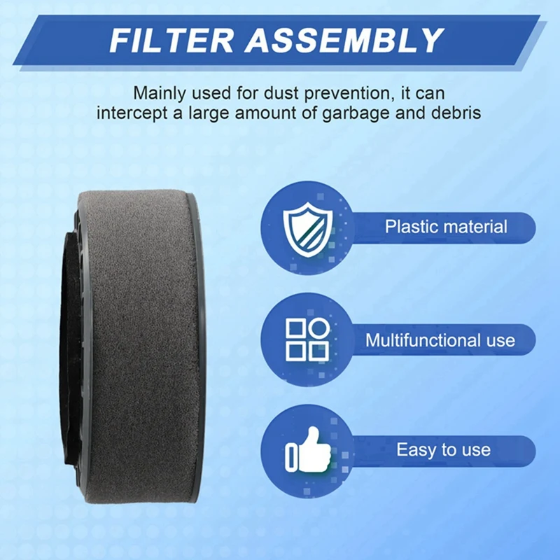 【Berserkk】Conjunto de filtro de algodão para filtros de aspirador de pó sem fio VIOMI A9 (VXXC09)