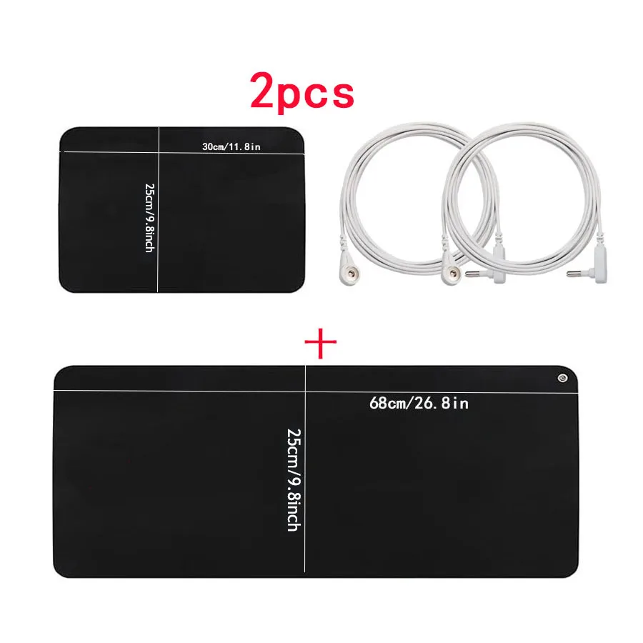 حصيرة التأريض، مناسبة للاستخدام المنزلي أو المكتبي لتعزيز الصحة، مع سلك تأريض لسجادات اليوغا