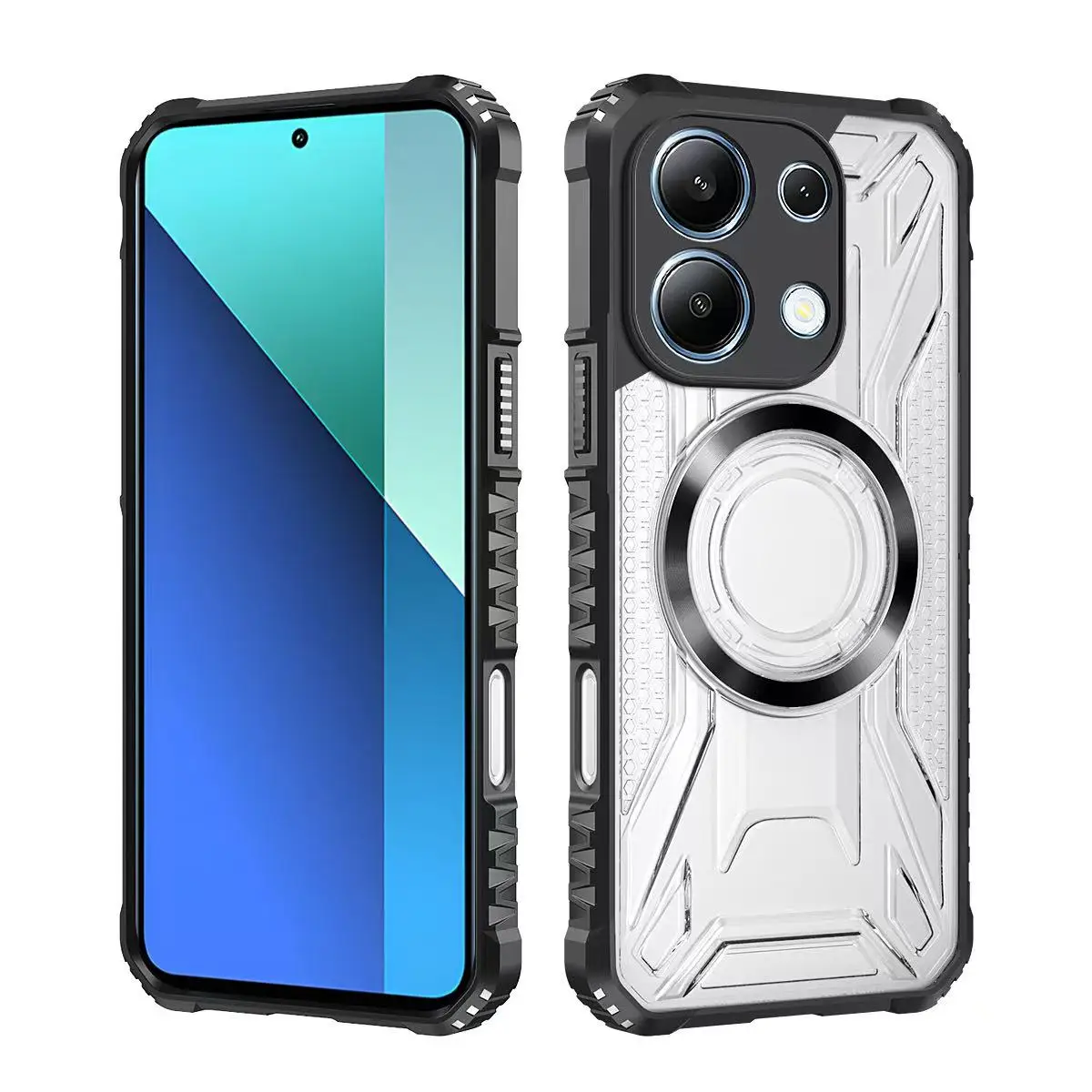 

Прочный защитный прозрачный чехол Magsafe для Redmi Note 13 14 Pro 4G 5G для Xiaomi 13T Pro 13C, магнитный противоударный чехол