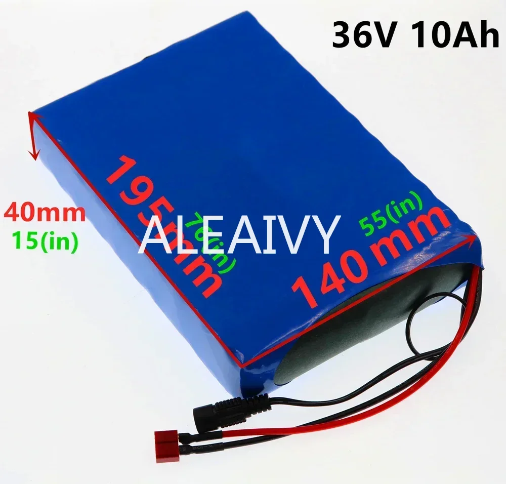 

NEW 36V 10Ah 10S4P 450watt 18650 lithium Li-ion battery For 20A BMS e-bike wheelchair golf cart hoverboard battery