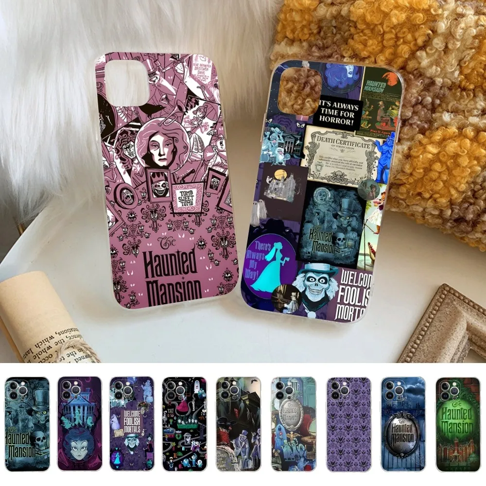 H-Haunted Mansion Phone Case For iPhone 15 14 11 12 13 Mini Pro XS Max Cover 6 7 8 Plus X XR SE 2020 Funda Shell