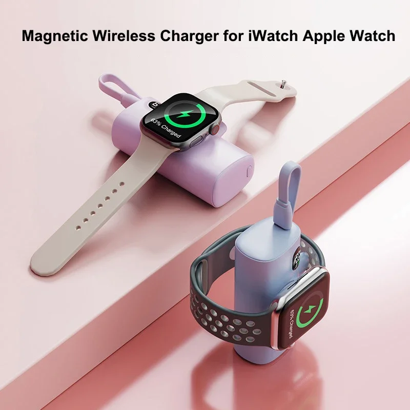 JayoWade 5000mAh بنك طاقة صغير كابل التوصيل آيفون Xiaomi سامسونج Powerbank شاحن لاسلكي مغناطيسي لبطارية iWatch 9 8