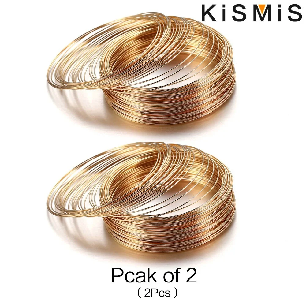 1PC 100 ループメモリ鋼線ビーズワイヤー DIY ジュエリーメイキング用品ブレスレットバングルクラフトアクセサリージュエリーツール