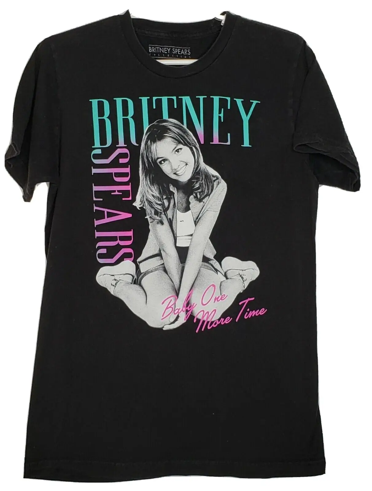 Britney Spears Womens T-Shirt Small Black Short Sleeve Baby One More Time Tee