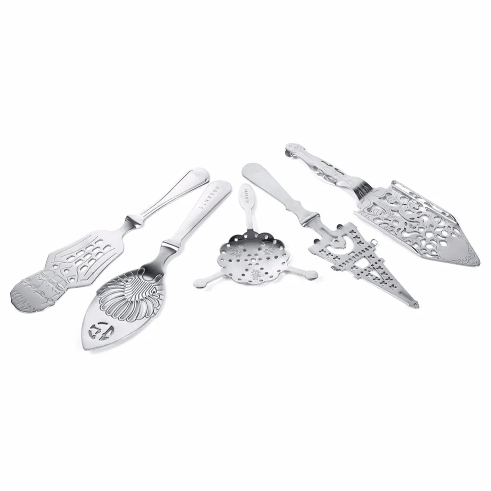 Stainless Steel Absinthe Spoons Wire Mixed Strainer Cocktail Shaker Drinking Colander Filter  Wormwood Spoon  Accessories