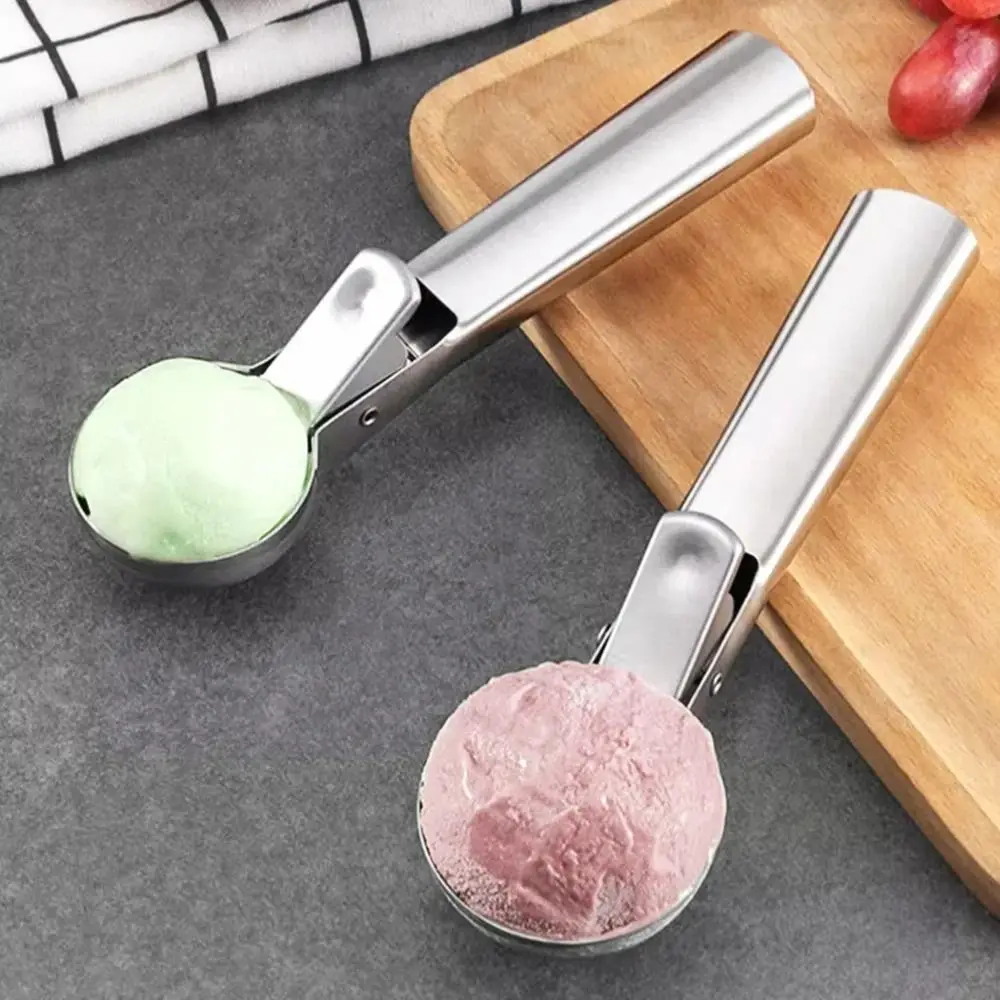 1Pcs Durable Stainless Steel Scooping Spoon Rebound Multi-Function Ice Cream Spoon Creative Snowball Maker Home Kitchen Tools