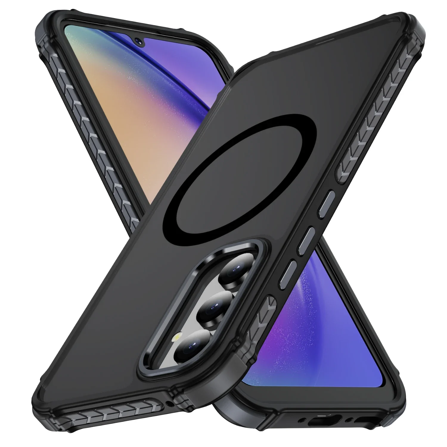 Skin Feel Shockproof Phone Case For Samsung Galaxy A15 A05S A14 A24 A34 A54 5G Wireless Charging Magsafe Magnetic Back Cover