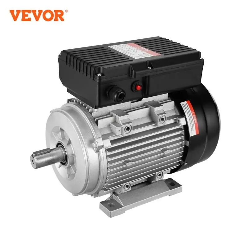 VEVOR 1.1KW Electric Motor AC Air Compressor Motor Single Phase 24 mm Keyed Shaft CW/CCW Rotation for Agricultural Machinery