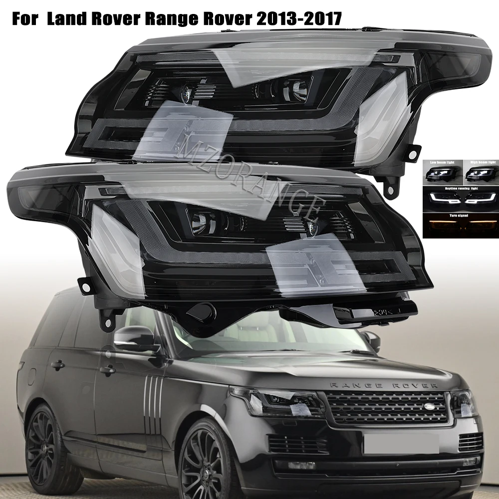 Headlights for Land Rover Range Rover 2013-2017 Modified to 2023 Models Front Bumper Headlamp Modification LED Car Accessories