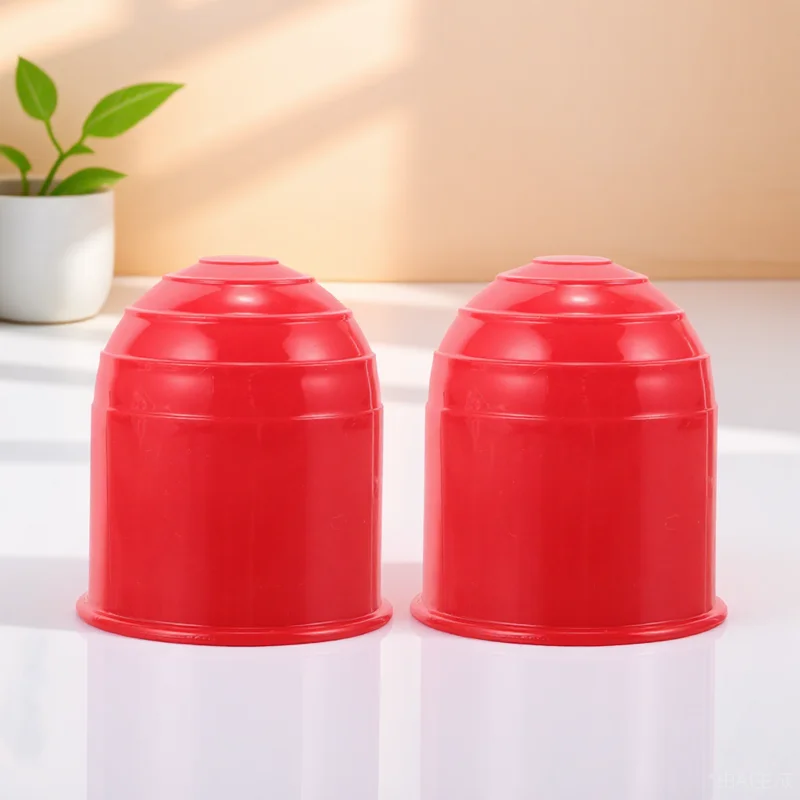 

2pcs Trailer Ball Protector Red Durable Material Ball Trailer Hitch Accessories Cover Hitch Accessories Plastic Protector Cap