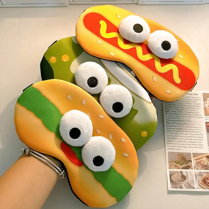 قناع عين للنوم، قيلولة، حجب الضوء، قناع مضحك لحماية العين، ظلال عيون لطيفة للنوم للطلاب للاسترخاء وتخفيف Fa