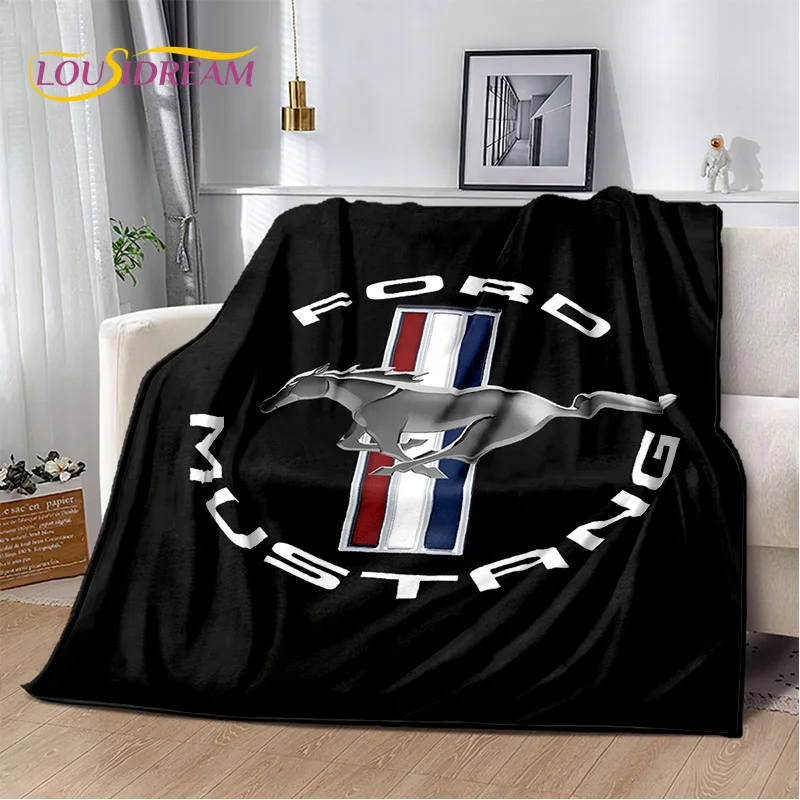 Classics F-Ford GTR Mustang Car 3D Blanket,Soft Throw Blanket for Home Bedroom Bed Sofa Picnic Travel Office Cover Blanket Kids