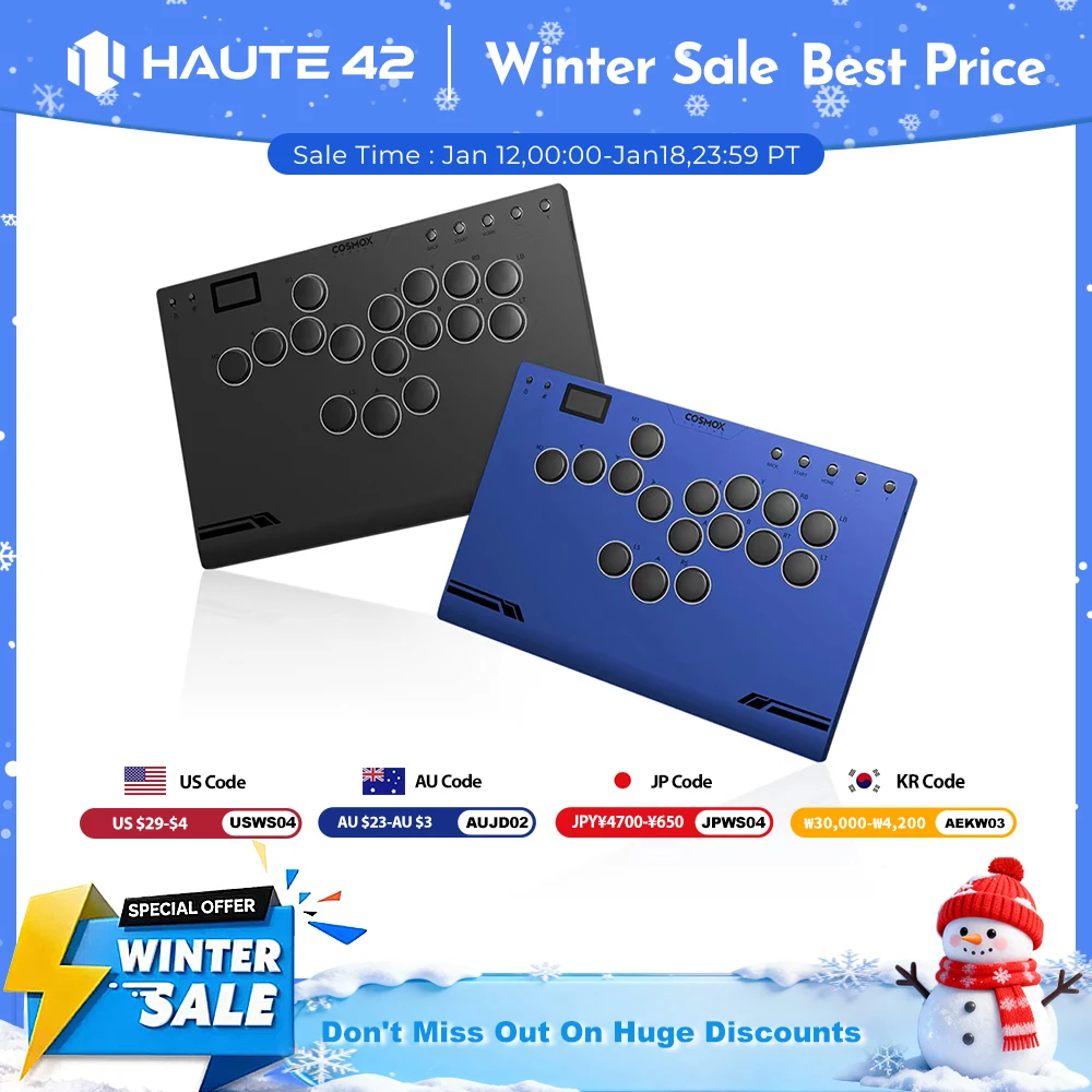 Contrôleur Hitbox sans levier en alliage d'aluminium Haute42 m-ultra Gen 2 pour PC/ Ps4/ps5/contrôleur de bâton d'arcade sans colle à vapeur