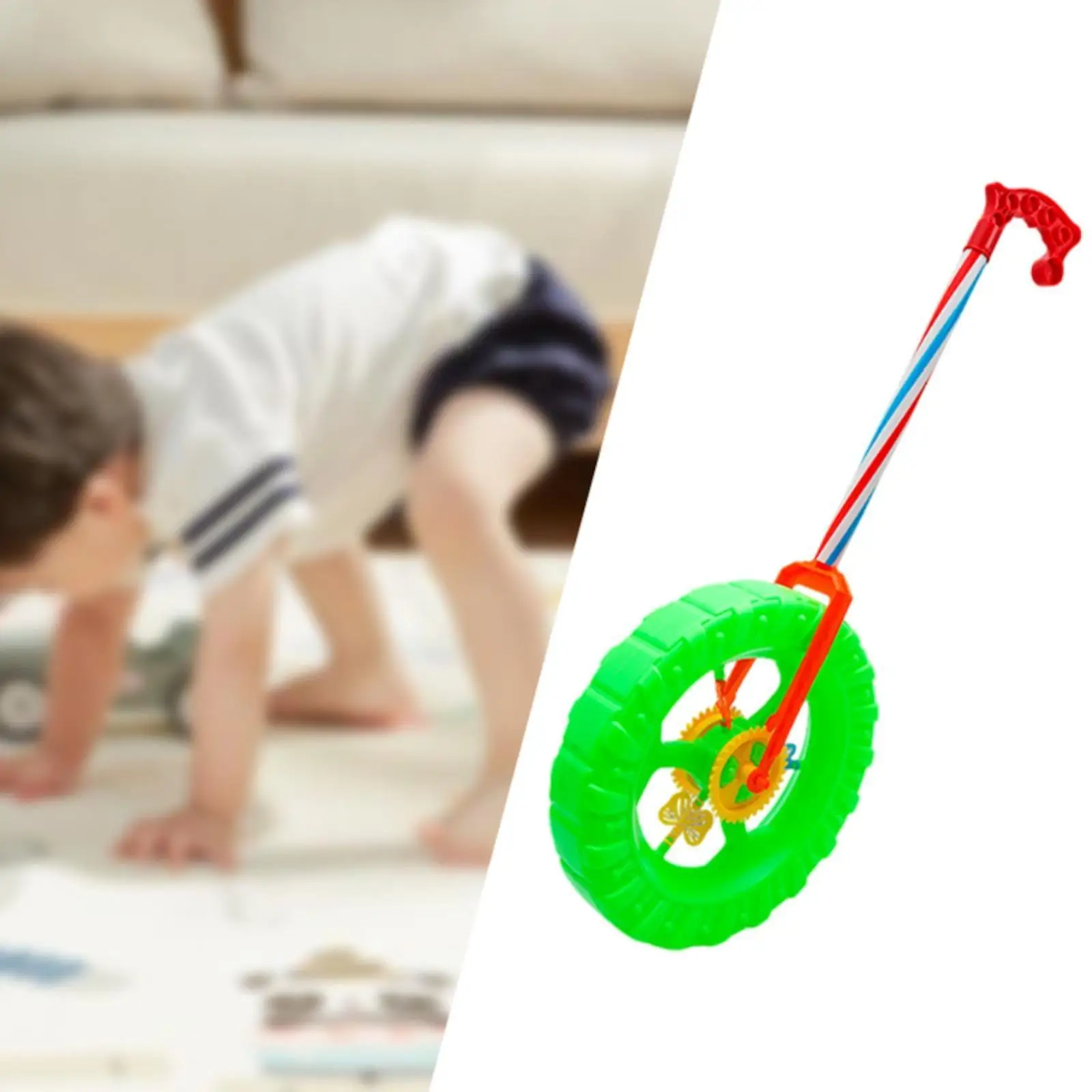 

Early Learning Push and Pull Walking Wheel Toy Educational Balance Cart for Children Boys Girls Gift 3+