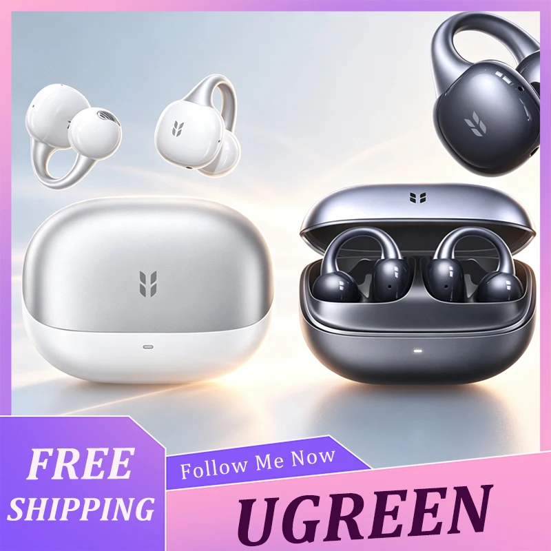 Ugreen S6pro Ear Clip Type Ai Bluetooth Headphone Intelligent Noise Reduction Super Long Battery life Wireless Open Translation
