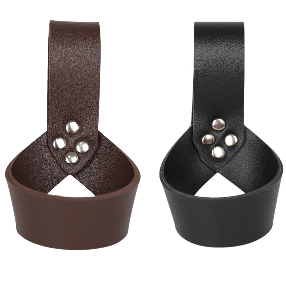 

Halloween Medieval Knight Viking Celtic Sword Ring Sheath Knife Sheath PU Leather Women's Costume Accessories Sword Holder