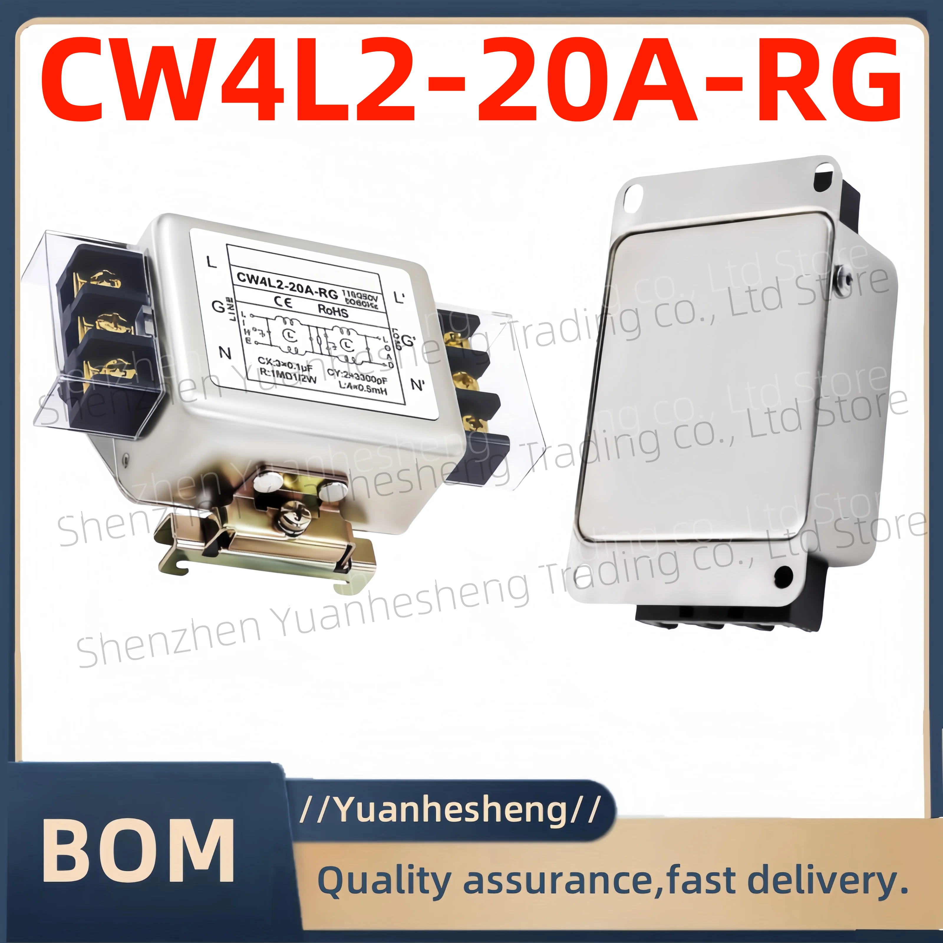 العلامة التجارية الجديدة والأصلية تصفية CW4L2-3A/6A/10/20/30A-RG التيار المتناوب 220 فولت مرحلة واحدة تنقية التدخل CW4L2-10A-RG