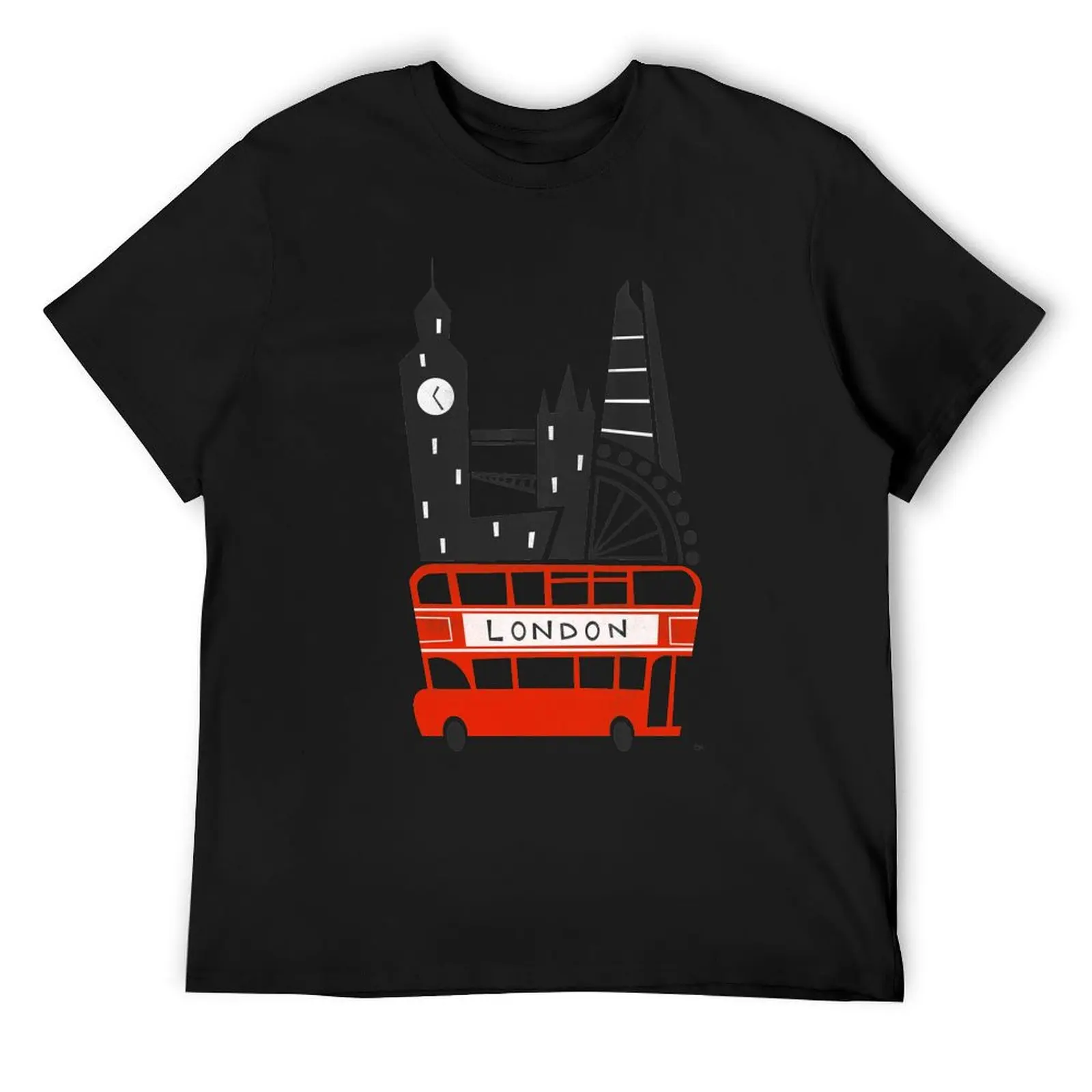 London bus T-Shirt aesthetic clothes graphic t shirts street wear anime shirts men