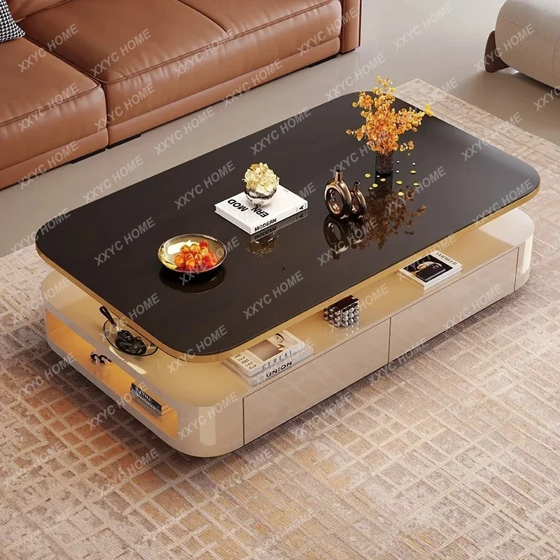 XXCreative senior sense lengthened large apartment tempered glass coffee table