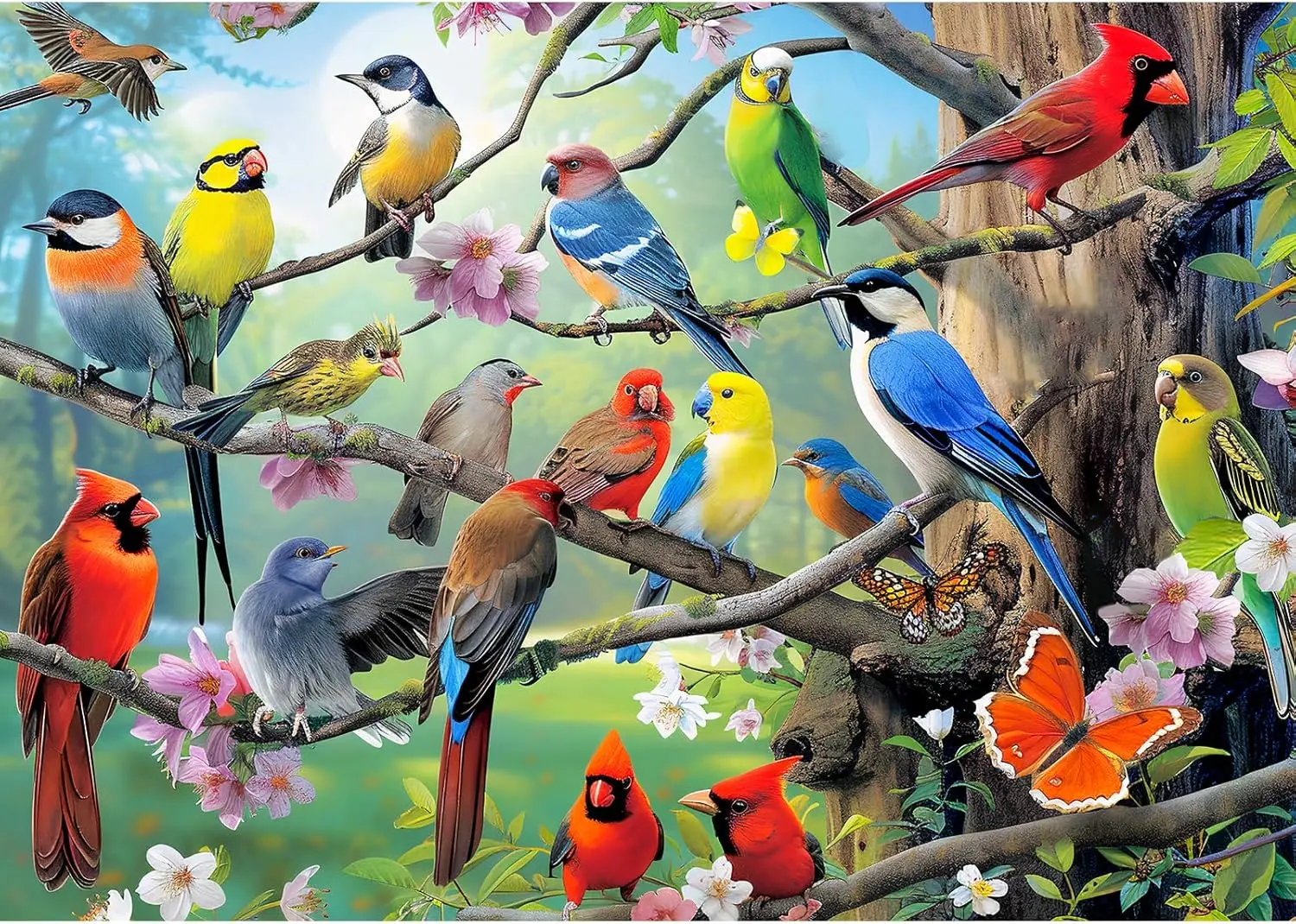 Wild Birds Puzzles for Adults 150/300/500/1000 pieces Coolest Challenging Game Puzzles for Kids Personzalized Birthday Gifts