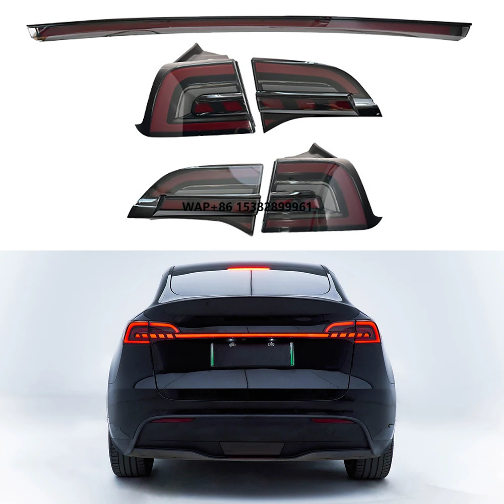 Car Light LED Tail Lamp Rear Turn Signal Brake Lights with Full Width Tail Lights for  Model 3 Y Accessories