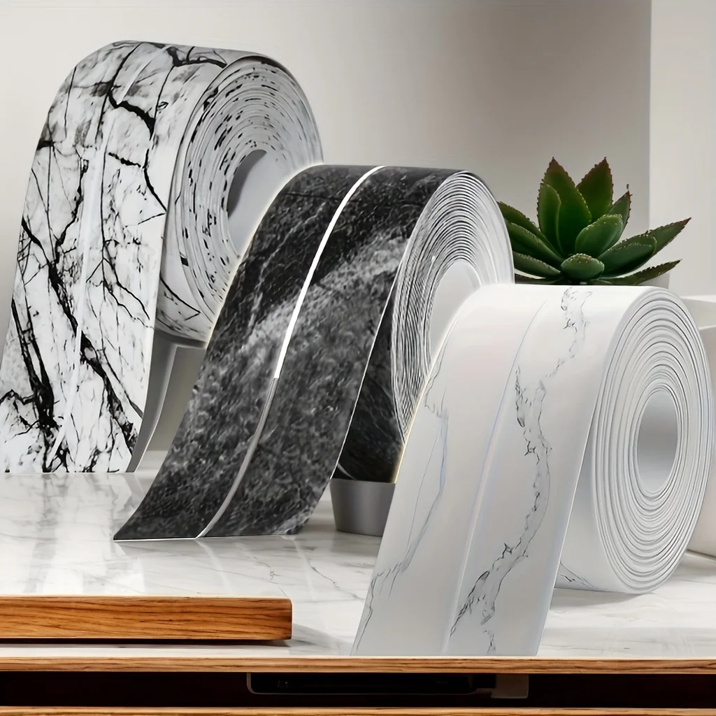PVC Waterproof Sealing Tape Bathroom Toilet Caulk Tapes Kitchen Sink Countertop Mildew Fouling Proof Sealer Self Adhesive Strip