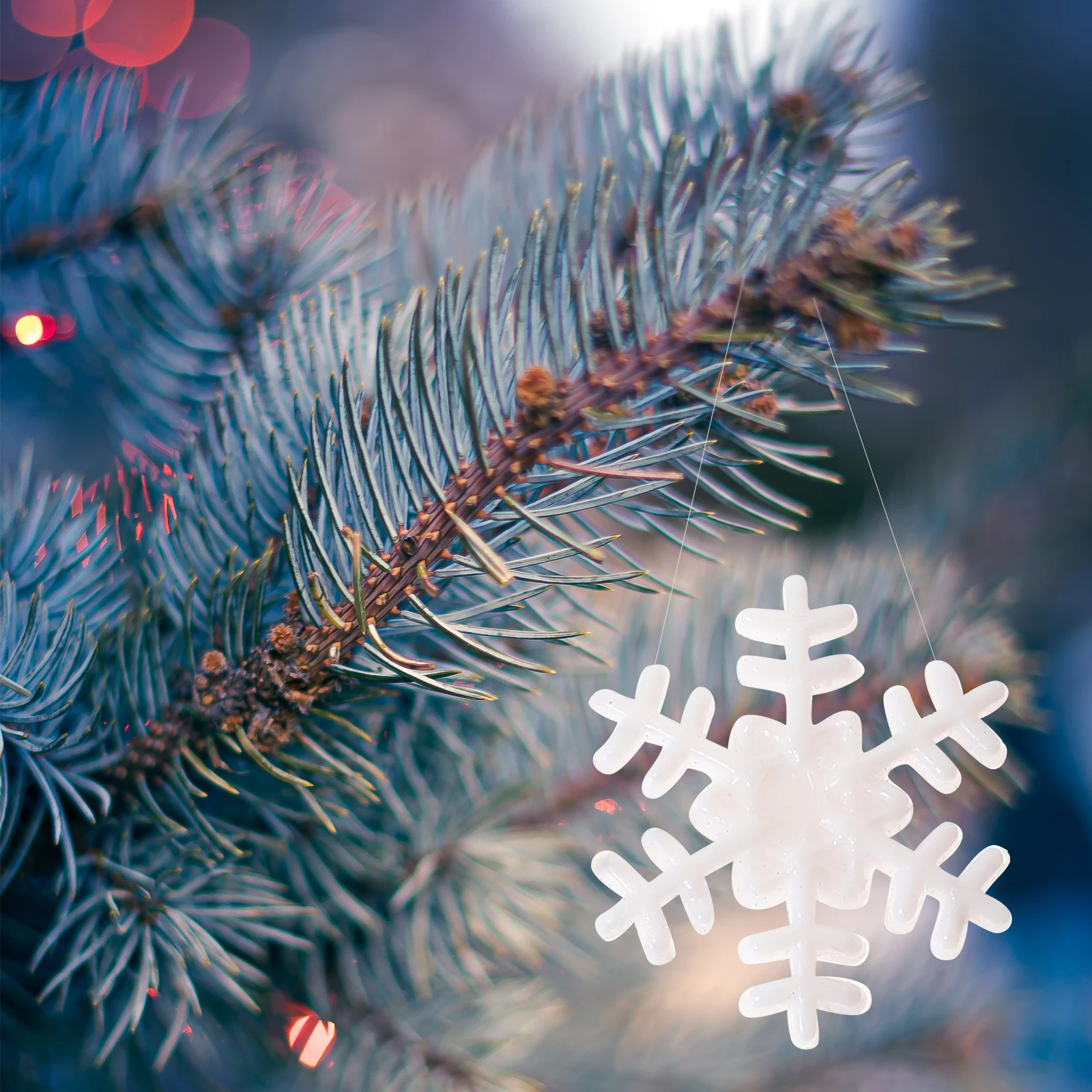 

200pcs Plastic Snowflakes 1.7cm Decorations Xmas Tree Hanging naments Winter Party Home Accessories Reusable