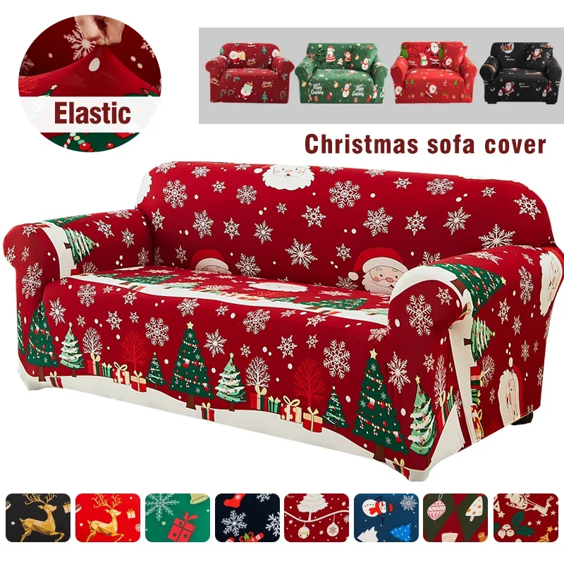 Elastic Sofa Covers for Living Room Christmas Anti-dirty All-inclusive Couch Cover Furniture Protector for Bedroom Living Room