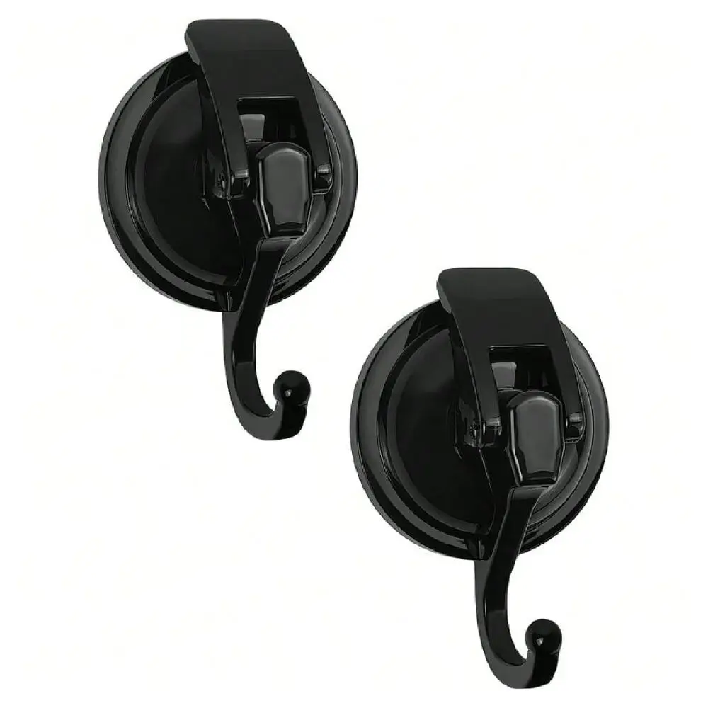 

Vacuum Suction Cup Hooks For Shower, Bathroom, Kitchen, Glass Doors, Mirrors, Tiles Holds Up To 15 Lbs, No Drill, Reusable, Wat