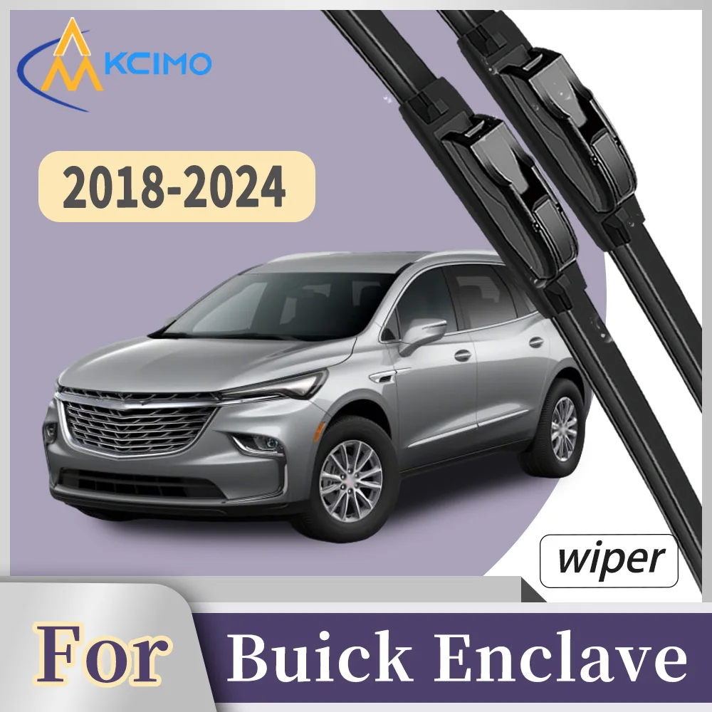 

Premium Rubber Front Windscreen Wiper Blades For Buick Enclave 2018-2024 Quiet Smooth Wiping Waterproof Windshield Kit 2Pcs