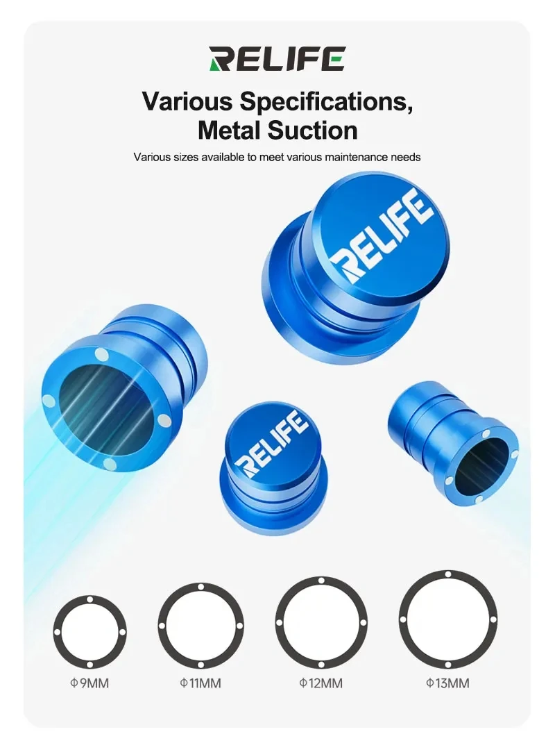 RELIFE RL-099 13/12/11/9mm Metal Magnetic Lens Protector Blue Light Cover Anti Scratch Camera for Phone Maintenance Repair Tool