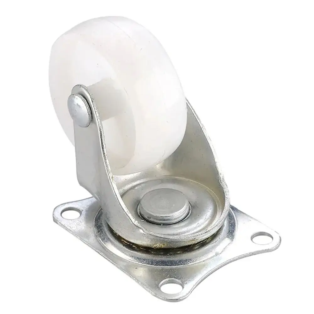 1/2/4Pcs Heavy Duty Caster Wheel White Nylon Rubber 360 Degree Furniture Roller 1/1.25/1.5/2/2.5/3inch Furniture Carts
