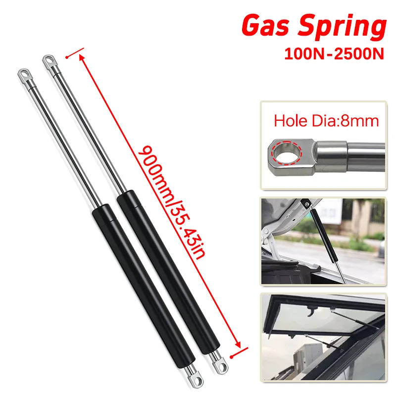 2pcs 900mm Car Gas Strut Bars Spring Hood Support Rod Shock Lift for RV Bed Window Bus Caravans 700N 800N 900N 1000N 1200N-2500N