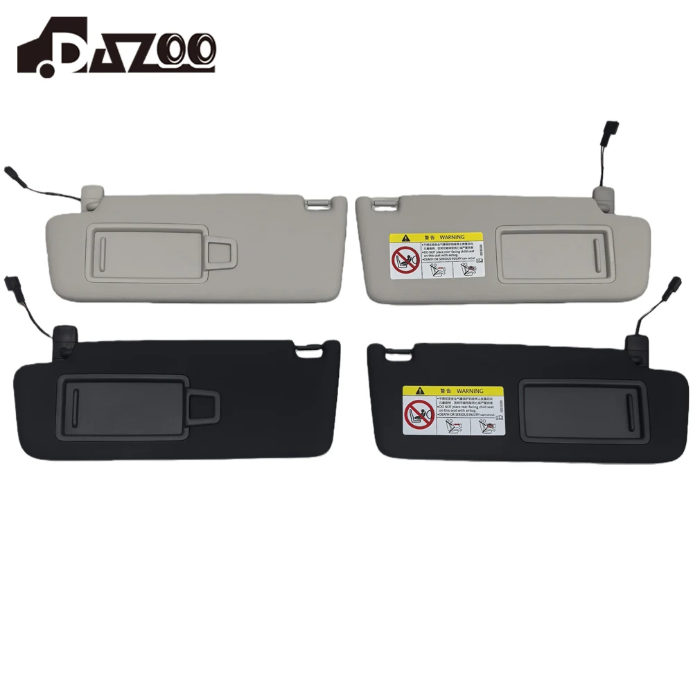Für VW Golf 5 2003-2008 Golf 6 2009-2014 Passat B6 B7 Schwarz Grau Front Sonnenblende Panel mit Make-Up Spiegel Sonnenschutz