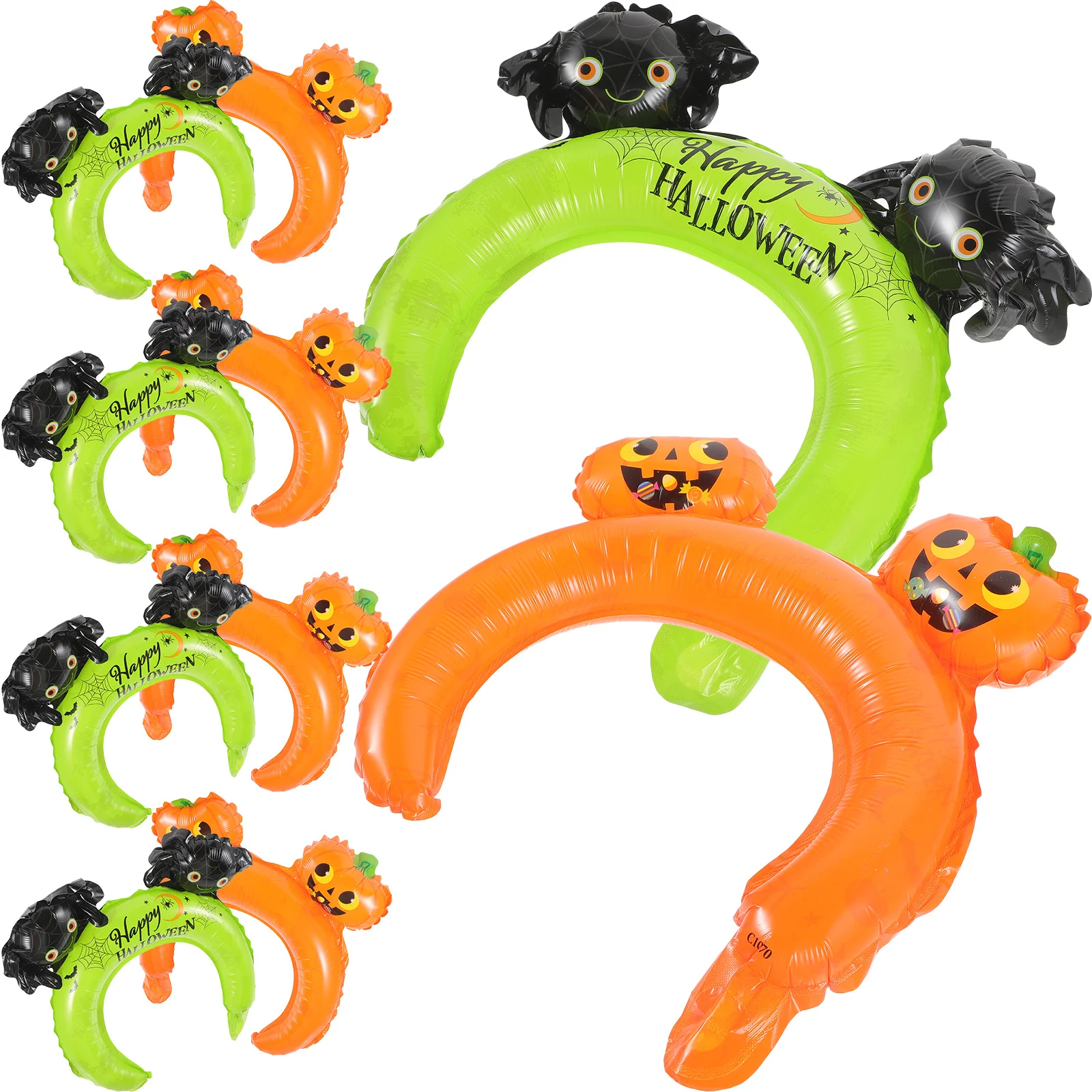 

20Pcs Halloween Balloons Inflatable Hair Hoops Headbands Cartoon Party Supplies Bar Balloon Decoration Festival Props