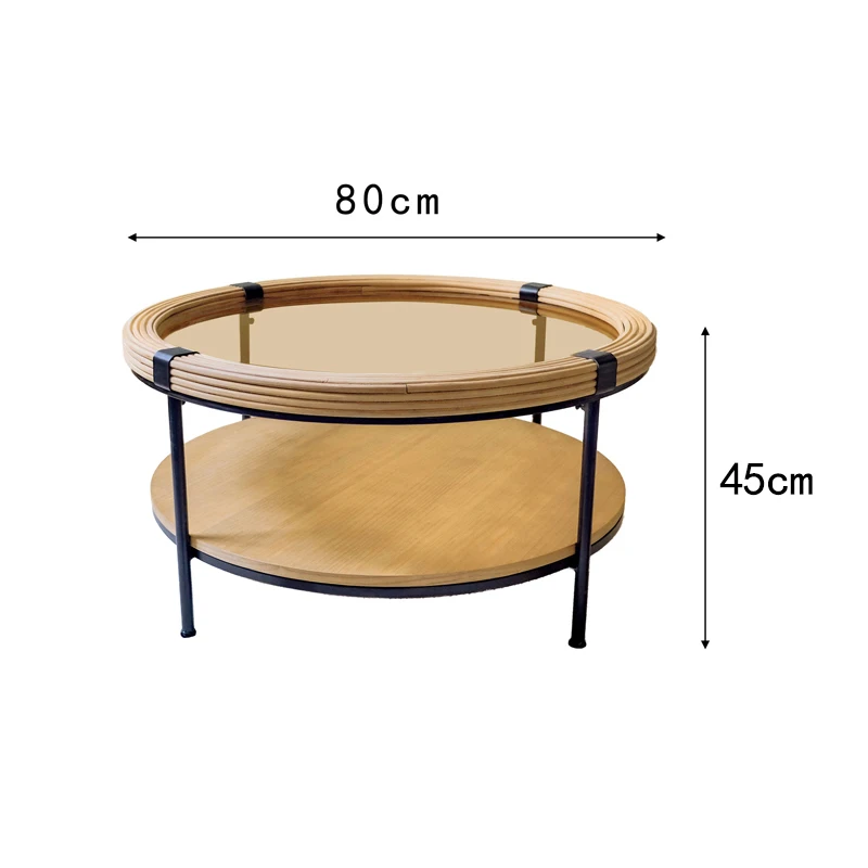Vintage Wabi Sabi Coffee Tables Round Trendy Aesthetic Minimalist Coffee Tables Unique Rustic Table Basse Furniture For Home 2