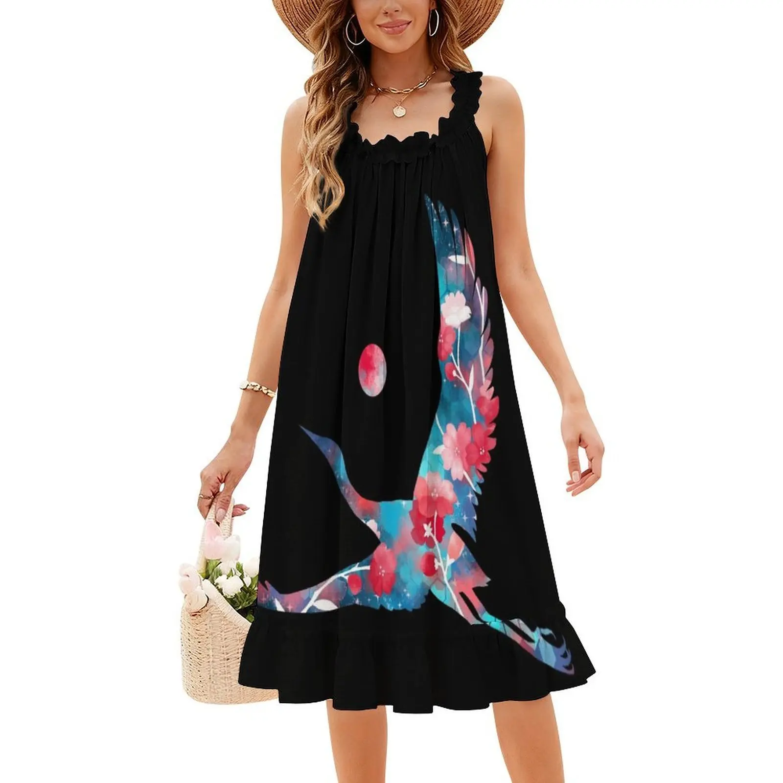 فستان كاجوال على الطراز الكوري الياباني كرين ساكورا الجمالي (باللون الأسود) للنساء فساتين مكتب يومية بسيطة للسيدات يابانية #4