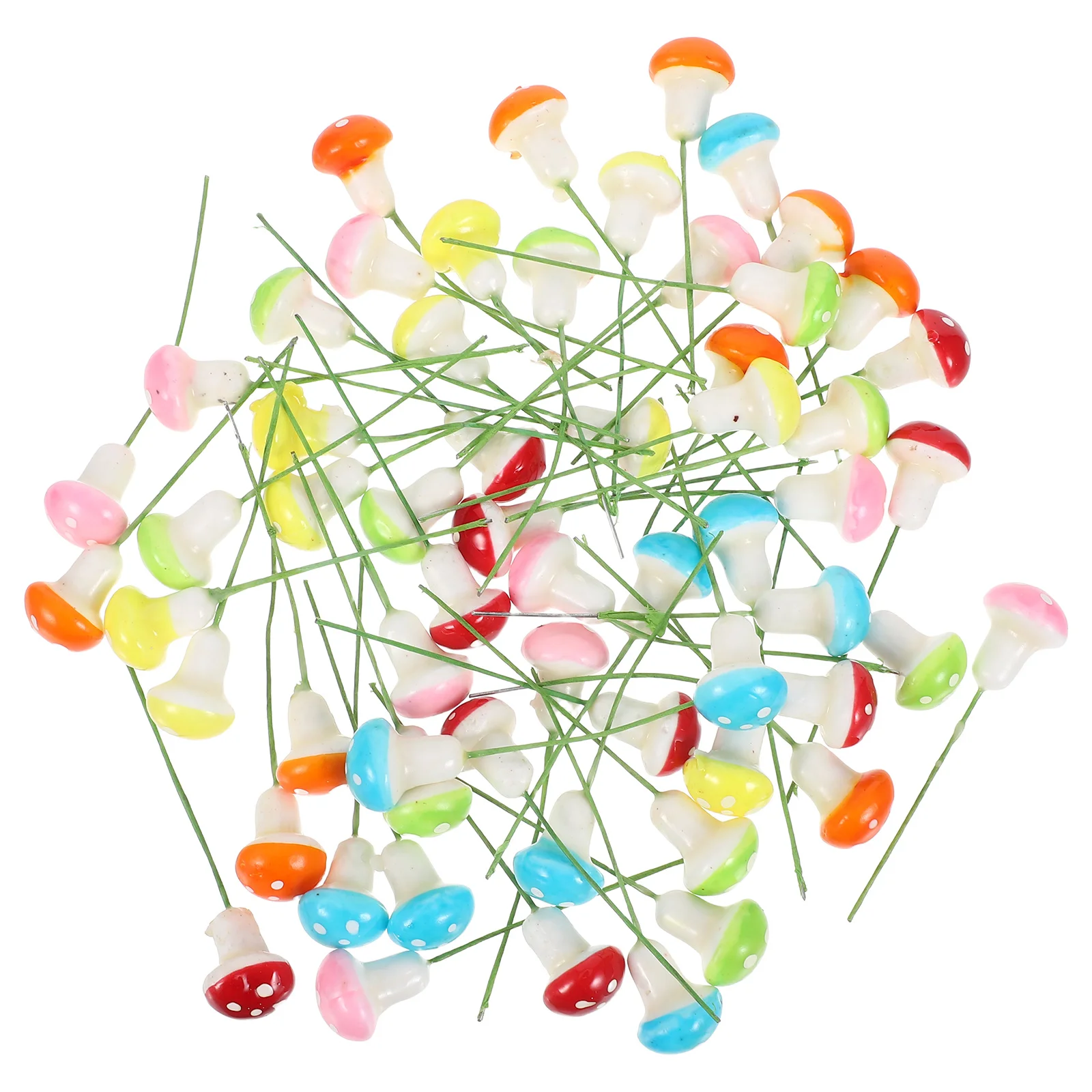 

60pcs Mini For Fake Mushroom Micro Landscape Terrarium Micro Garden Diy Decor Bonsai Fairy Landscape Accessory Foam Ornament