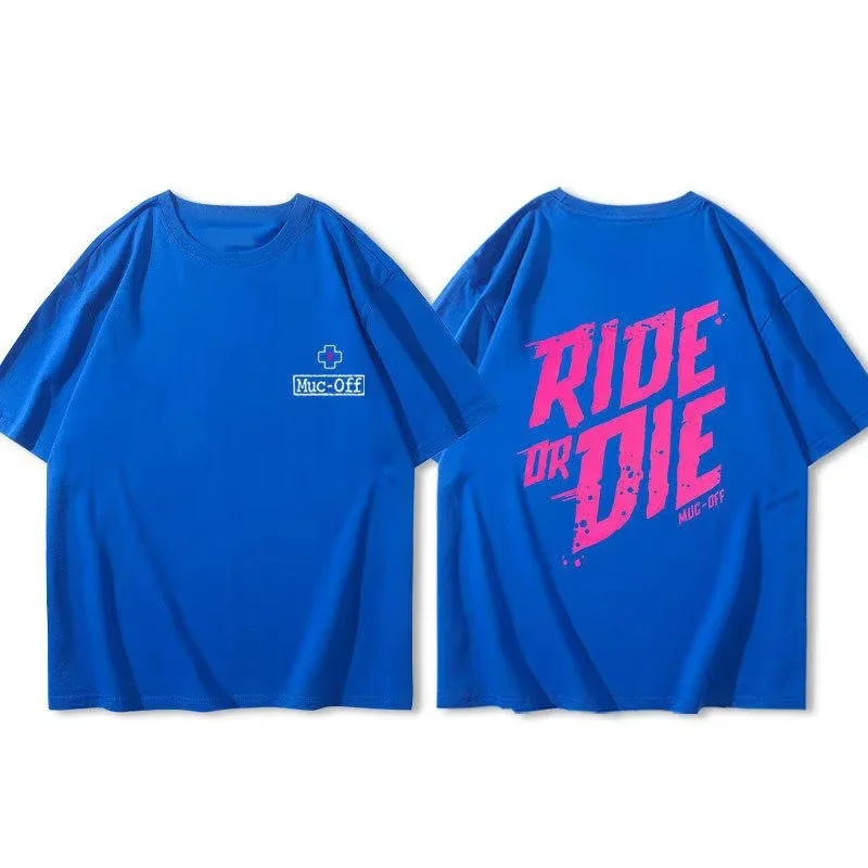 تي شيرت قطني مطبوع عليه ركوب أو يموت لعام 2025 تي شيرت أنيق من علامة تجارية فاخرة Y2k ملابس علوية للرجال والنساء أساسيات الصيف 2023 تي شيرت رائع جديد عتيق
