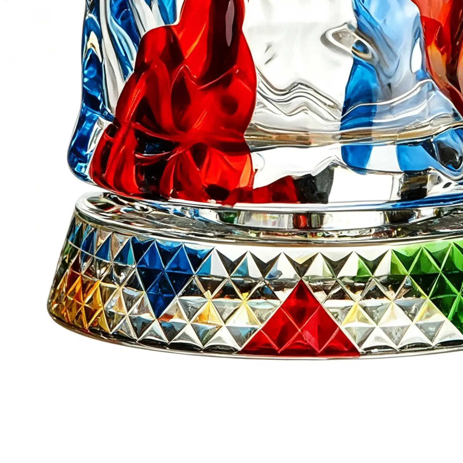 Rotating Whiskey Glasses 360 Degree Rotating Crystal Cup Painted Whiskey Glasses For Men Couples Alcohol Wine Ice Cocktail