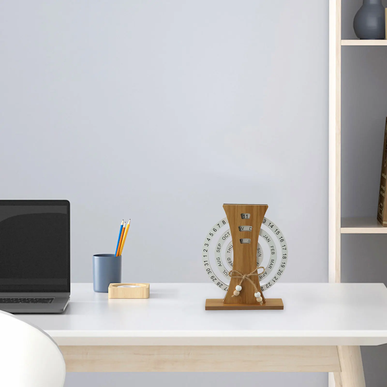 ديكور مستدام، تقويم خشبي للمكتب، ديكور جمالي ساحر، تفاعل عملي #4