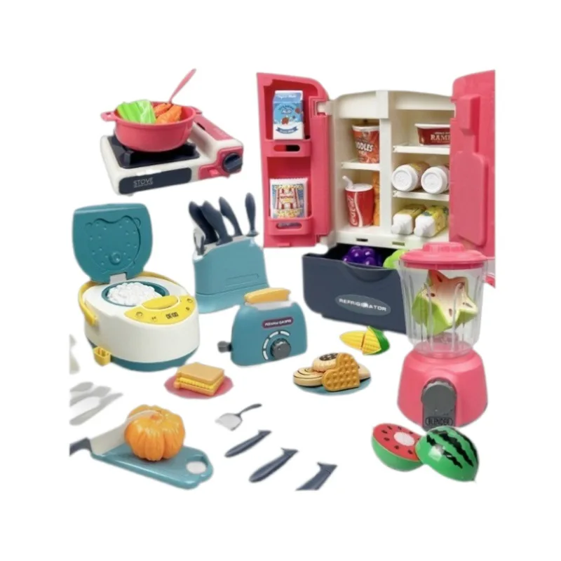 Kinderen spelen huis keuken koken speelgoed baby gesneden fruit groenten koken volledige set jongens en meisjes simulatie keukengerei speelgoed