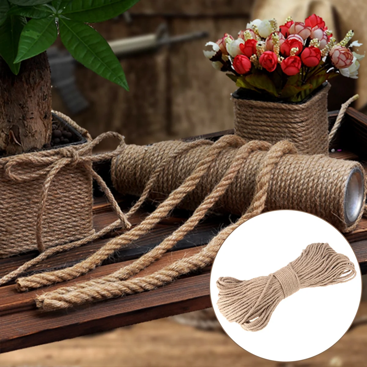 

100 Meters Natural Jute Twine Rope Decorative Vintage Party Decoration Wedding