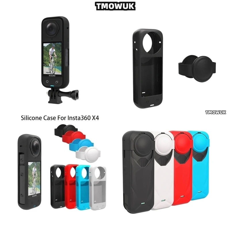 

For Insta360 X4 Panoramic Cam Accessories, Anti-Scratch Silicone Cover, Shock-Absorbing Sleeve