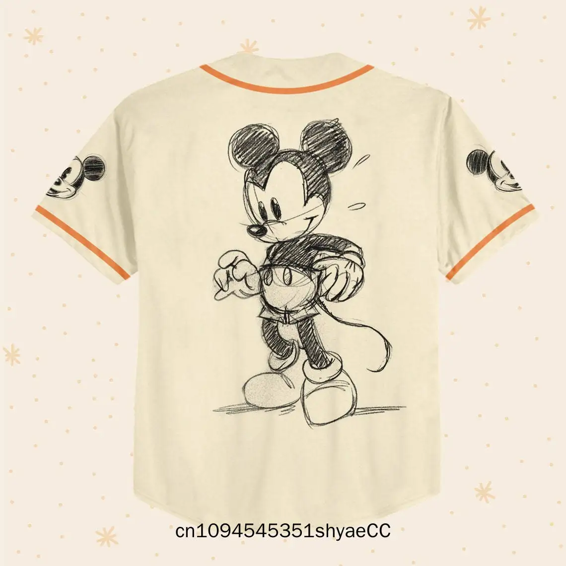 Personalize Mickey Classic Sketup Custom Kids, Youth, Adult Disney Baseball Jersey Sports Outfits Cute Gifts For Fans Disney