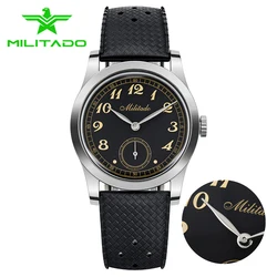 Militado 36mm Classic Retro Watch VD78 Quartz Movement Waterproof 316L Solid Stainless Steel Vintage Military Homage Watch ML01