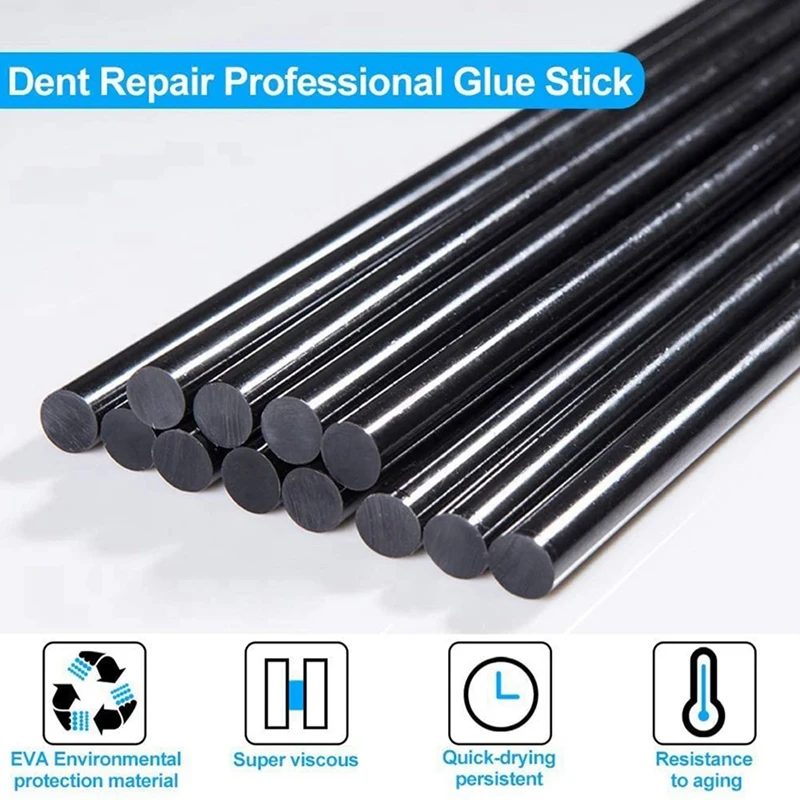 150Pcs Hot Glue Sticks, 270 X11mm Black Hot Melt Glue Sticks For Car Body Dent Repair Remover Crafts DIY Projects