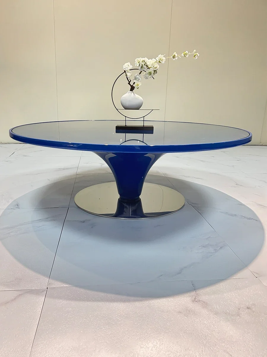 

журнальный столик Corner Light Luxury Italian Frp round Tea Table Hotel Living Room Combination Design Sense round Tea Table