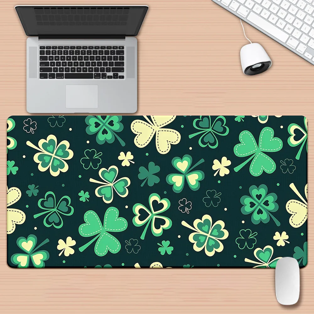 

1 шт., тематический дизайн ко Дню Святого Патрика, с изображением зеленого клевера, настольный коврик с высококачественной печатью, многофункциональный коврик для мыши.